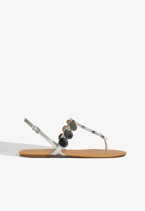 Acacia Silver Leather Sandal