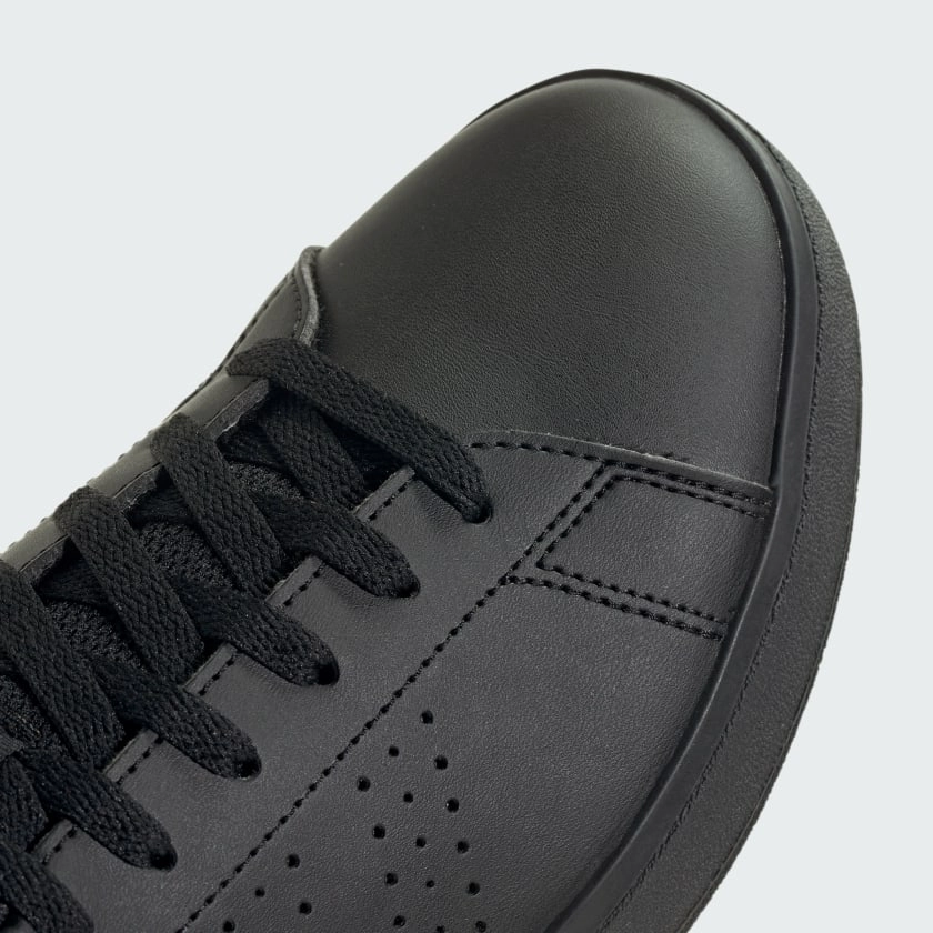 ADIDAS MEN'S ADVANTAGE BASE 2.0 TRIPLE BLACK SNEAKER SHOES