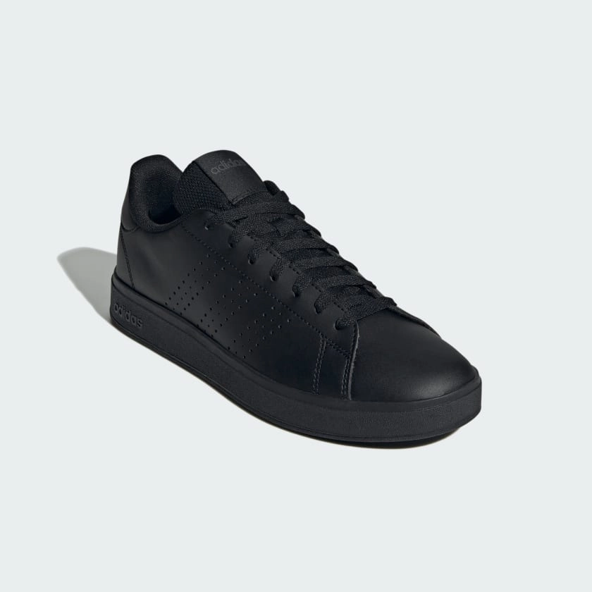 ADIDAS MEN'S ADVANTAGE BASE 2.0 TRIPLE BLACK SNEAKER SHOES