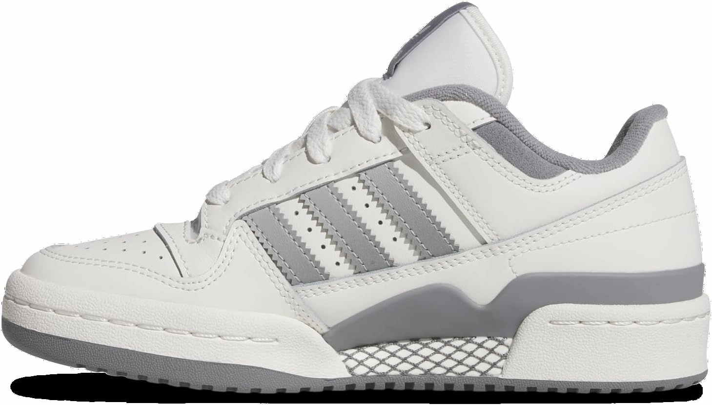 Adidas Originals Forum Low CL - Boys' Grade School (JI0405, Cloud White/Grey/Grey)