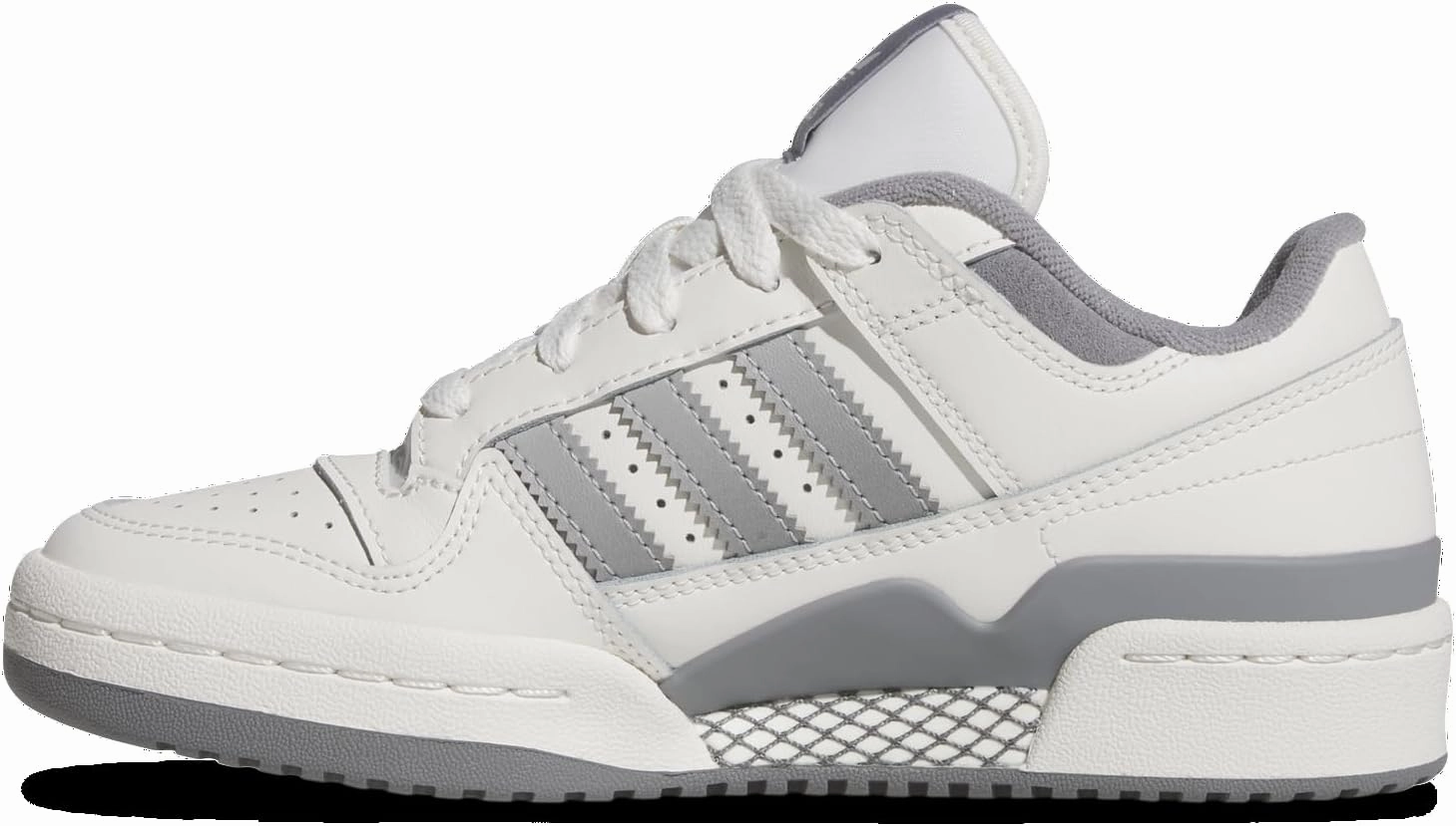 Adidas Originals Forum Low CL - Boys' Grade School (JI0405, Cloud White/Grey/Grey)
