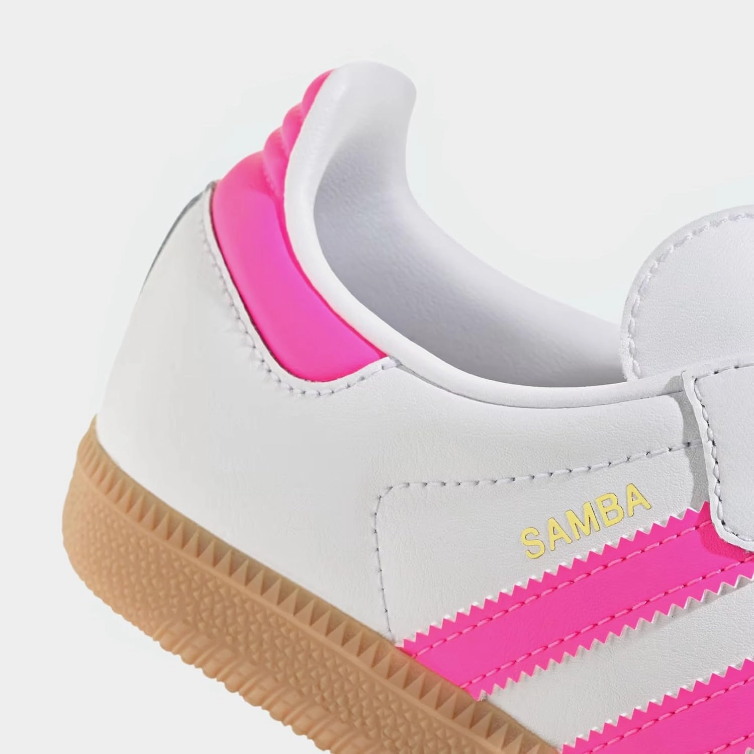adidas Samba OG Grade School Lifestyle Shoes (Cloud White/Lucid Pink/Gum)