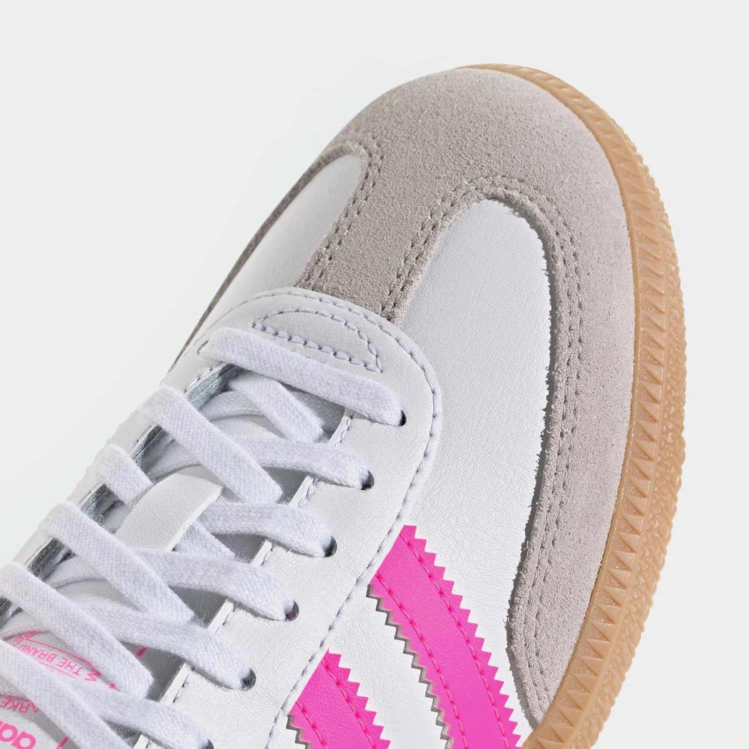 adidas Samba OG Grade School Lifestyle Shoes (Cloud White/Lucid Pink/Gum)