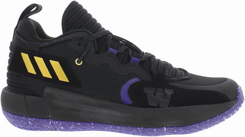 adidas Sm Dame 7 Extply Unisex Shoes Size 11.5, Color: Black/Purple