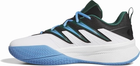 adidas Unisex Women's Certified 3 Basketball Shoes, Ftwr White Collegiate Green Blue Burst, 10