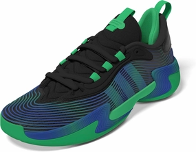 adidas Women's Exhibit Select 2.0 Pro Basketball Sneaker, Black/Semi Screaming Green/Lucid Blue, 5
