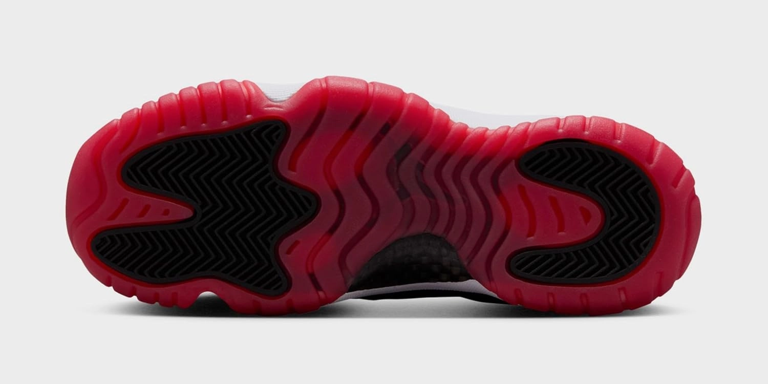 Air Jordan 11 Retro Low Bred Grade School Lifestyle Shoes (Black/Red/White)