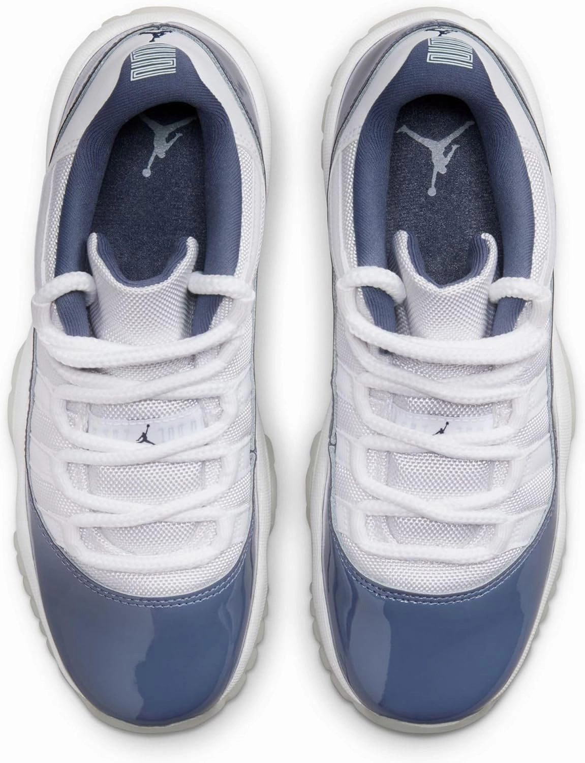 Air Jordan 11 Retro Low Diffused Blue Big Kids' Shoes (FV5121-104, White/Diffused Blue/Football Grey)
