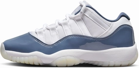 Air Jordan 11 Retro Low Diffused Blue Big Kids' Shoes (FV5121-104, White/Diffused Blue/Football Grey)