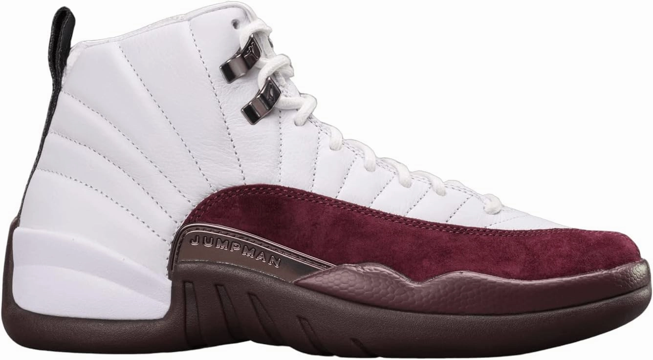 Air Jordan 12 Retro Sp Womens Shoes White/Black-Burgundy Crush Size-10