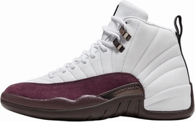 Air Jordan 12 Retro Sp Womens Shoes White/Black-Burgundy Crush Size-11.5