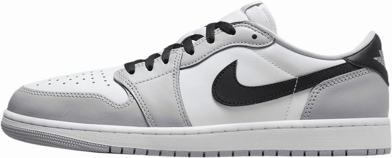 Air Jordan 1 Low OG Shoes (CZ0790-110, White/Wolf Grey/Black) Size 7