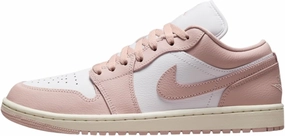 Air Jordan 1 Low Women's Shoes (DC0774-162, White/Sail/Pink Oxford) Size 12