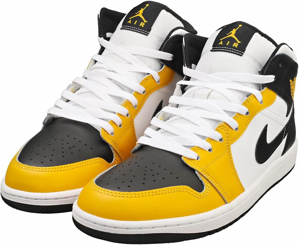 Air Jordan 1 Mid (DQ8426-701, Yellow Ochre/White/Yellow Ochre/Black)