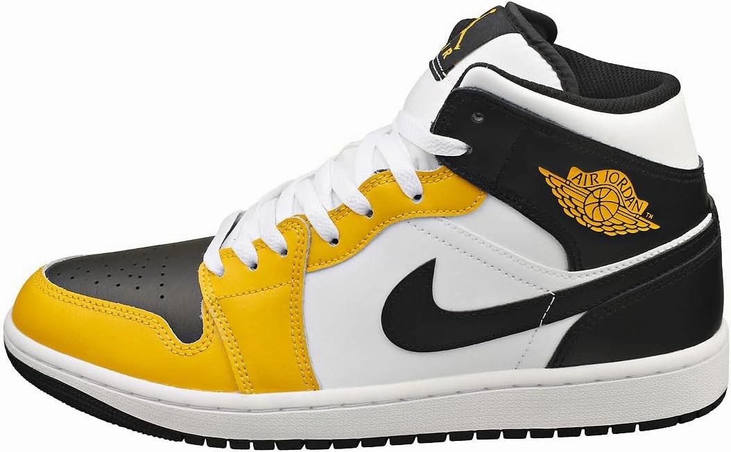 Air Jordan 1 Mid (DQ8426-701, Yellow Ochre/White/Yellow Ochre/Black)
