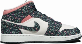 Air Jordan 1 Mid SE Grade School Lifestyle Shoes (Anthracite/Sail/Red Stardust/Anthracite)