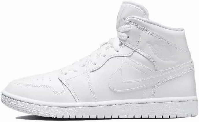 Air Jordan 1 Mid Women's Shoes (DV0991-111,White/White-White) Size 5.5