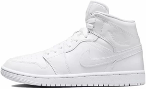 Air Jordan 1 Mid Women's Shoes (DV0991-111,White/White-White) Size 5.5