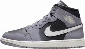 Air Jordan 1 Mid Women's Shoes Size - 5.5 Cement Grey/Sail-Anthracite