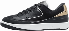 Air Jordan 2 Retro Low Black/Varsity Red Women's Shoes (DX4401-001, Black/Metallic Gold/Off White/Varsity Red) Size 8.5