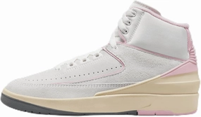 Air Jordan 2 Retro Women's Shoes (FB2372-100, Summit White/Medium Soft Pink/Muslin) Size 10