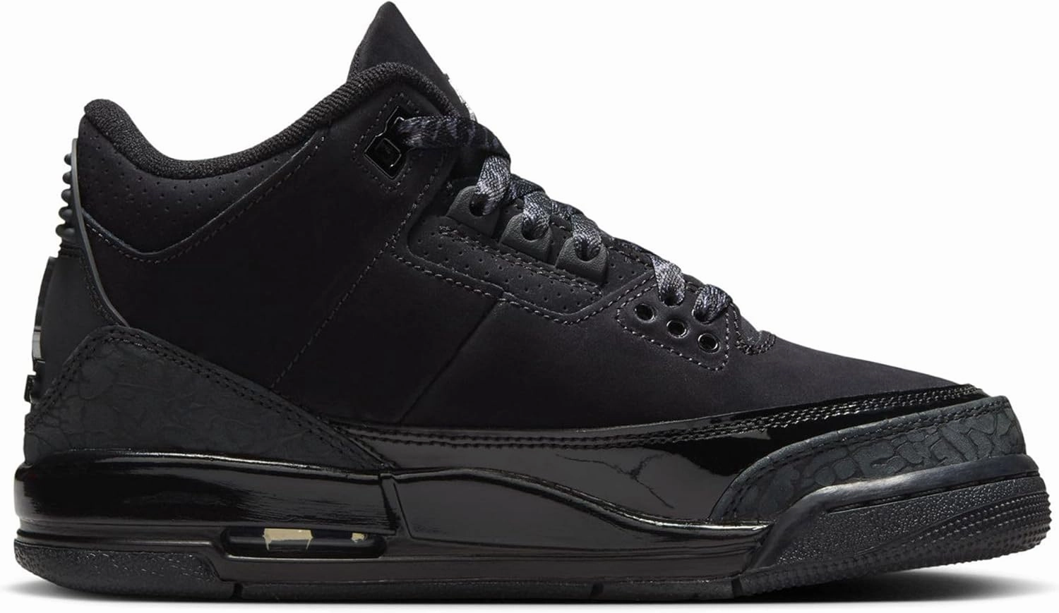 Air Jordan 3 Retro Green Glow Big Kids' Shoes (DM0967-001, Black/White/Dark Charcoal)
