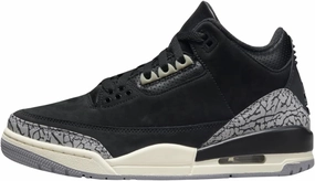 Air Jordan 3 Retro Womens Shoes Off Noir/Black-SAIL Size-9