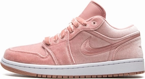 AIR JORDAN - Womens WMNS 1 Low SE DQ8396 600 Pink Velvet - Size 10.5W