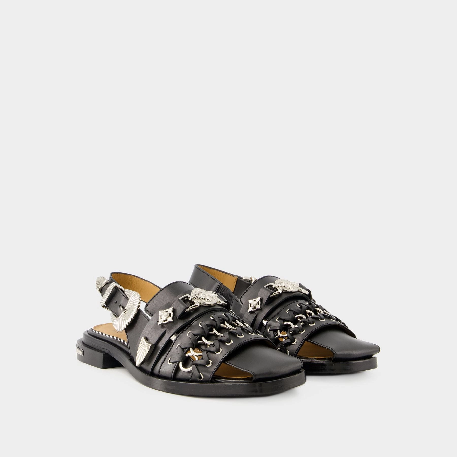 Aj1312 Sandals - Toga Pulla - Leather - Black