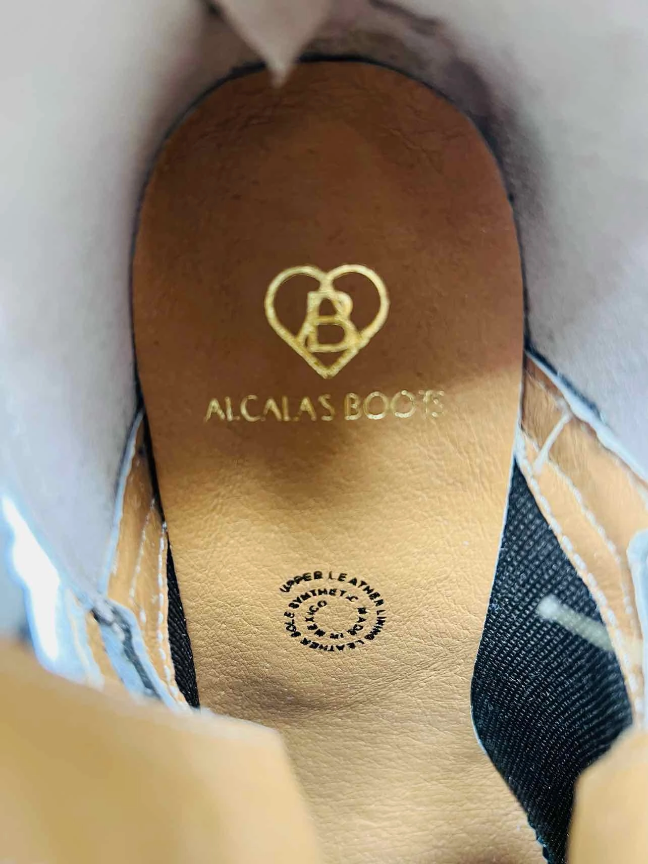Alcala's Boots Size 7.5 Brown/Beige Buckle(s) Cow Hair Shoes Ankle Boots