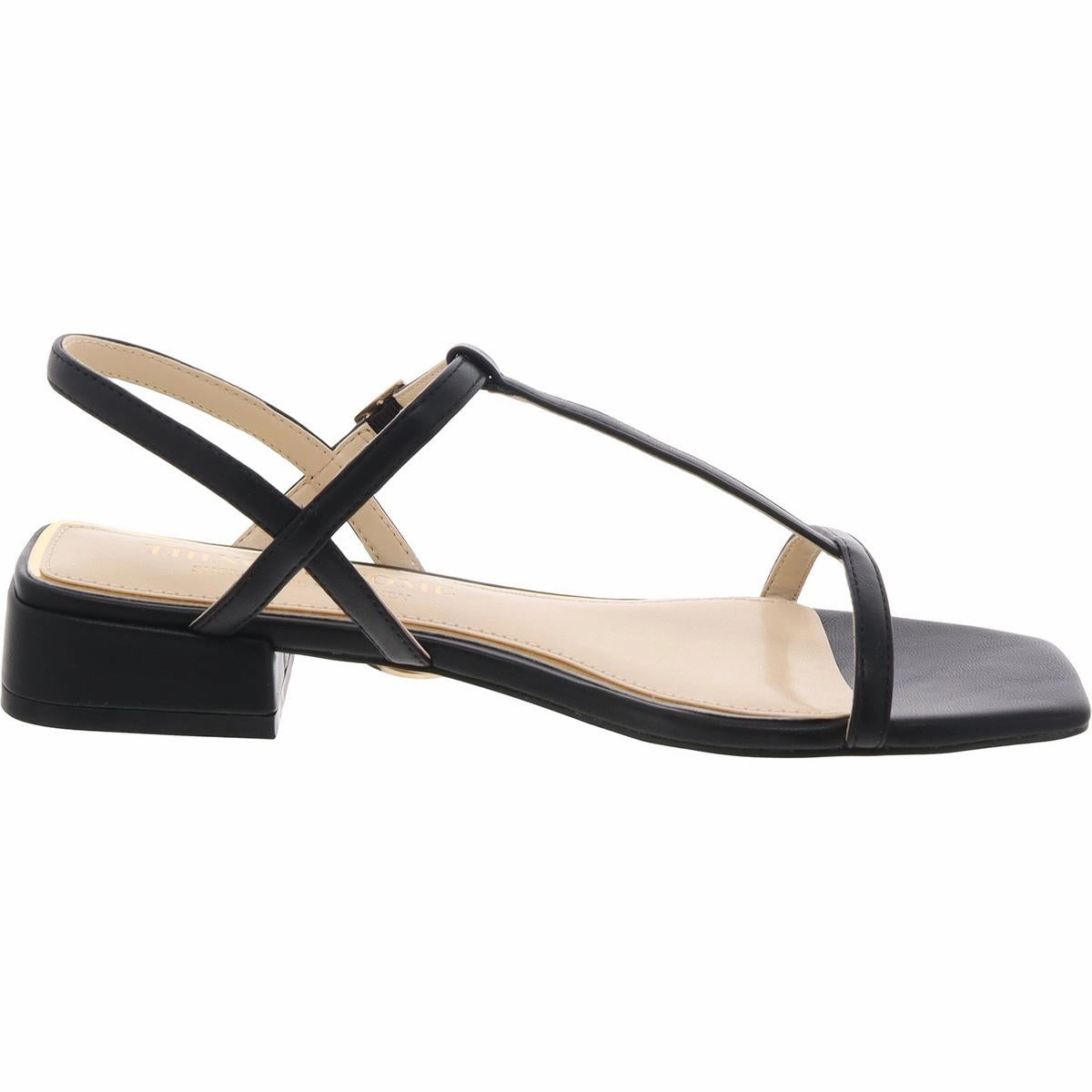 Alexandra Womens Adjustable Faux Leather Block Heel