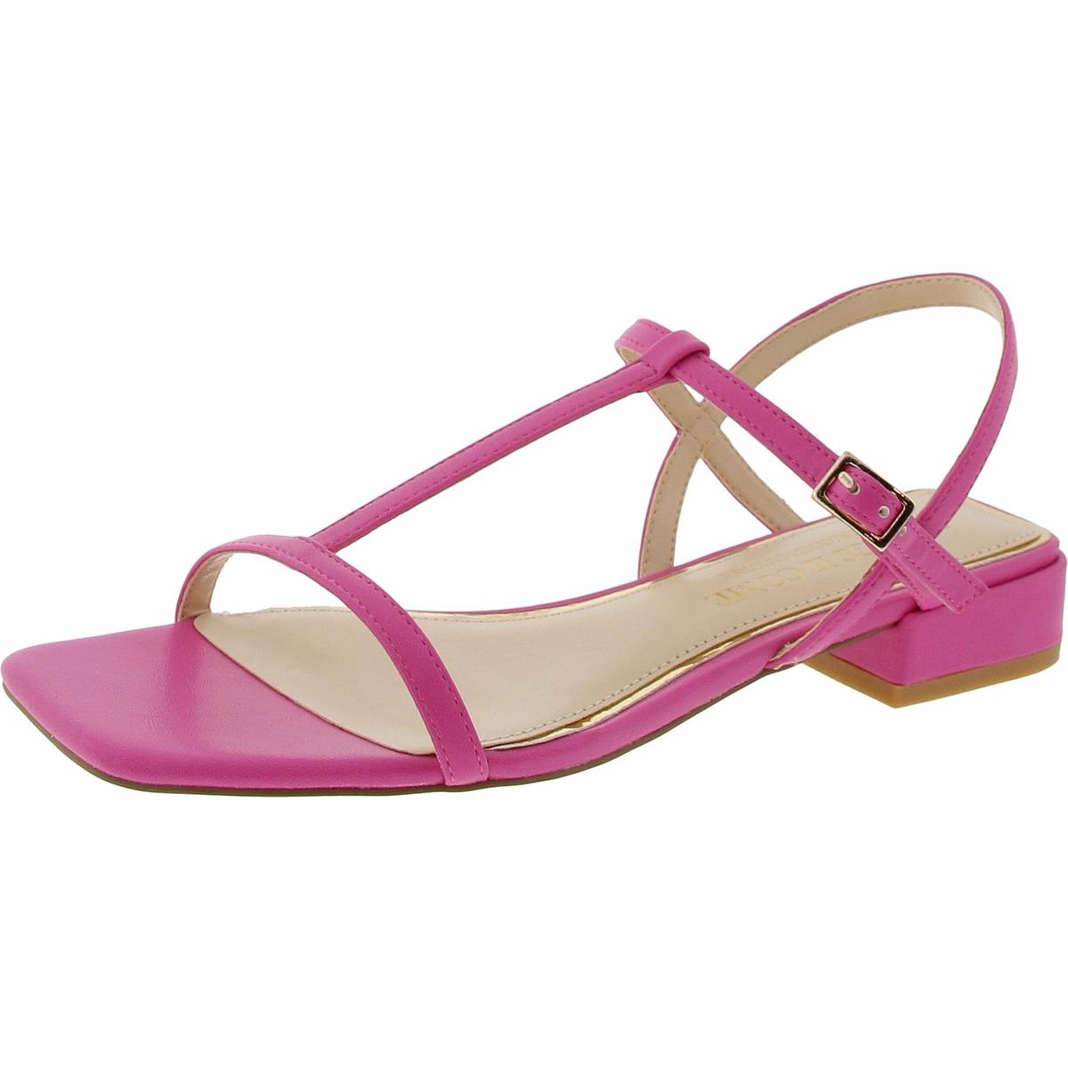 Alexandra Womens Adjustable Faux Leather Block Heel