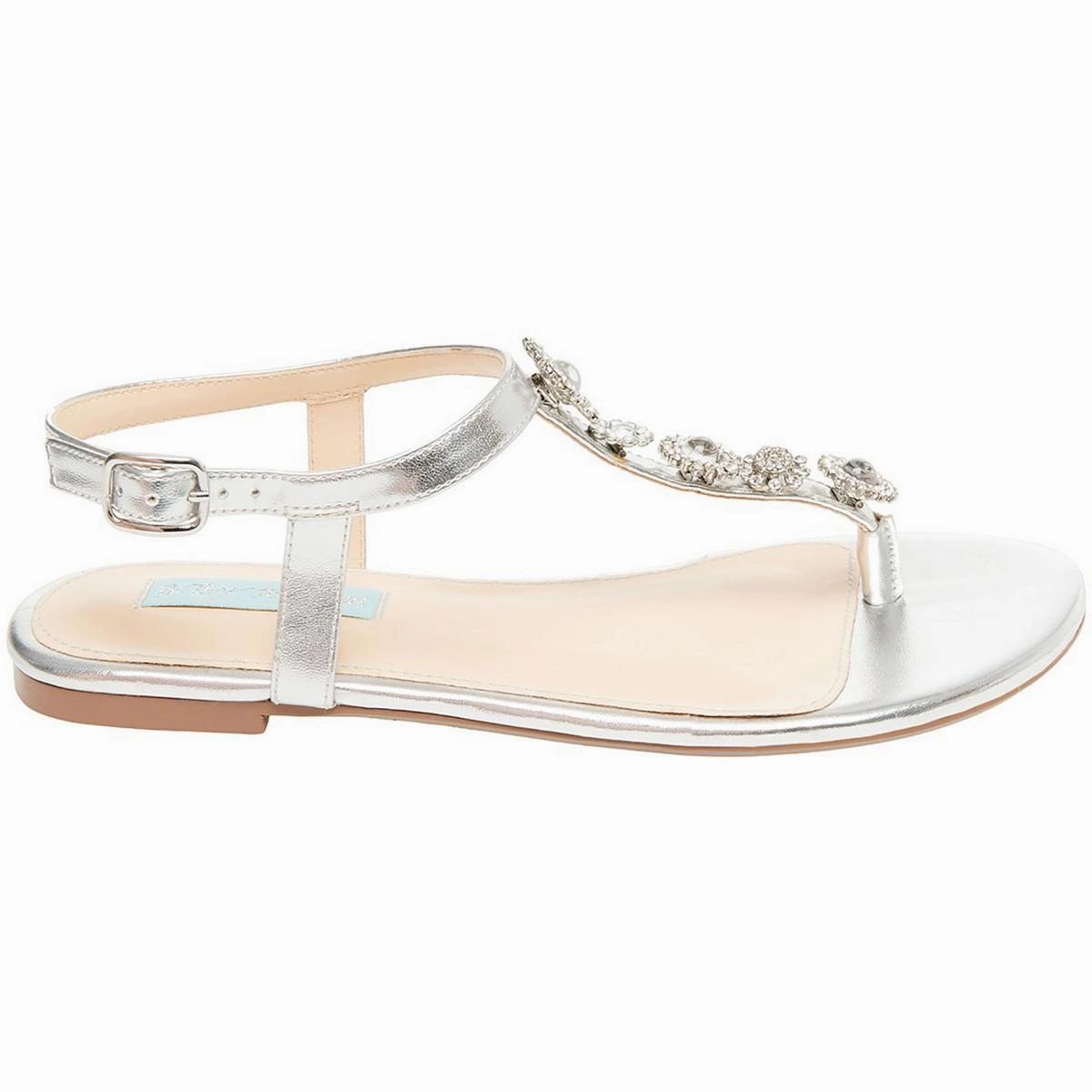 Alta Womens Embellished Metallic Ankle Strap