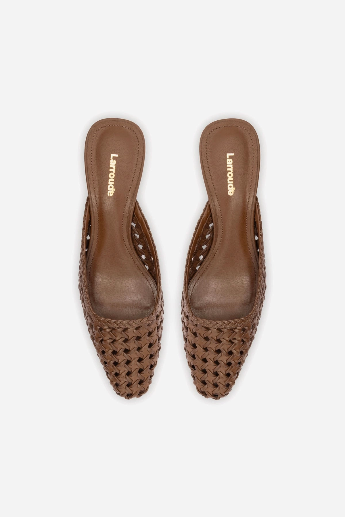 Amal Macrame Mule In Burnt Umber Leather