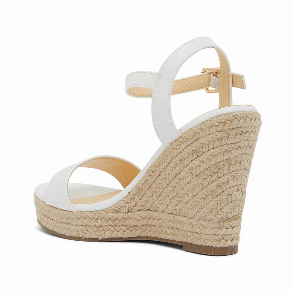 Amato Espadrille in White Smooth