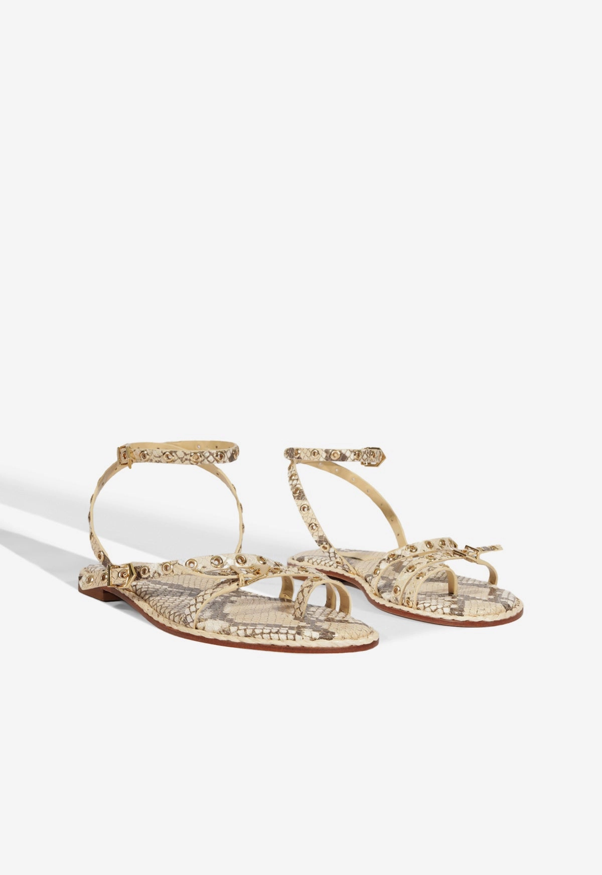 Annete Animal Print Leather Sandal