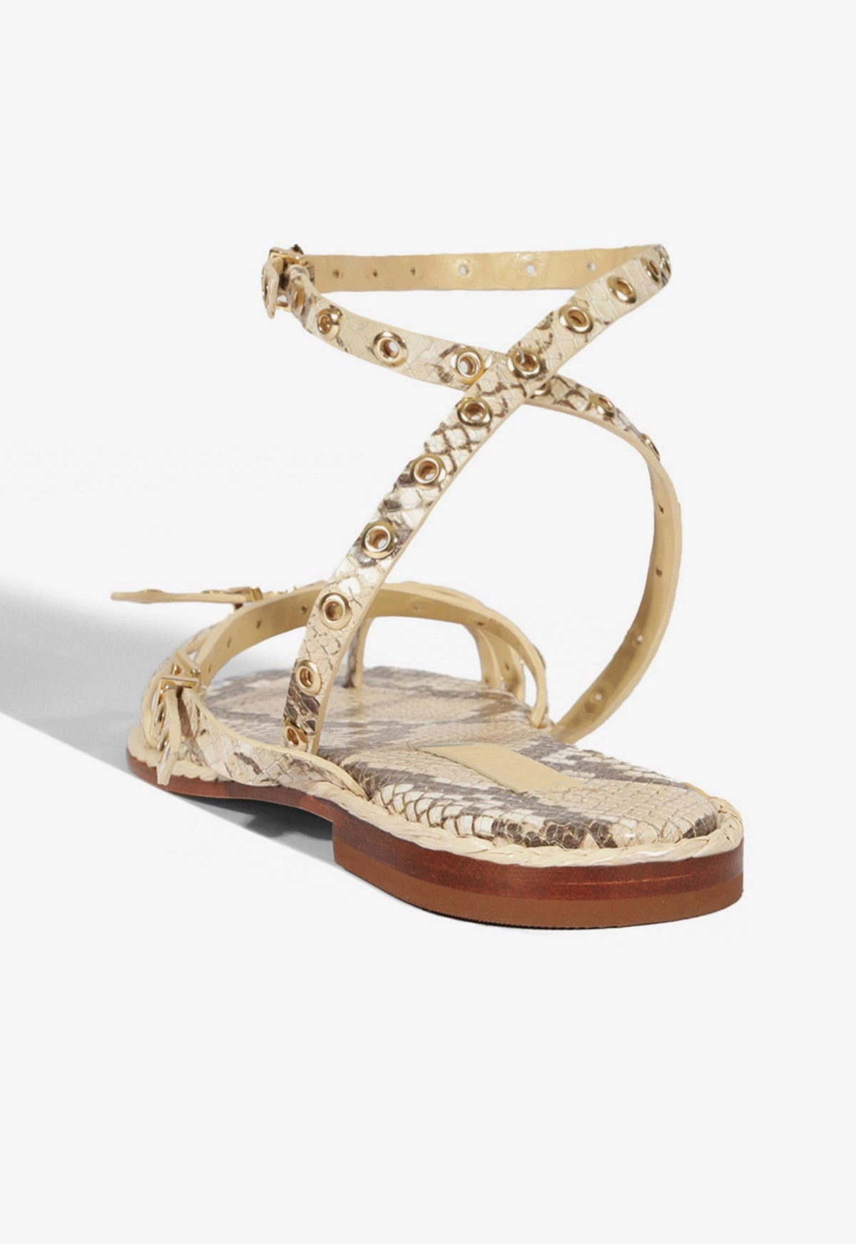Annete Animal Print Leather Sandal