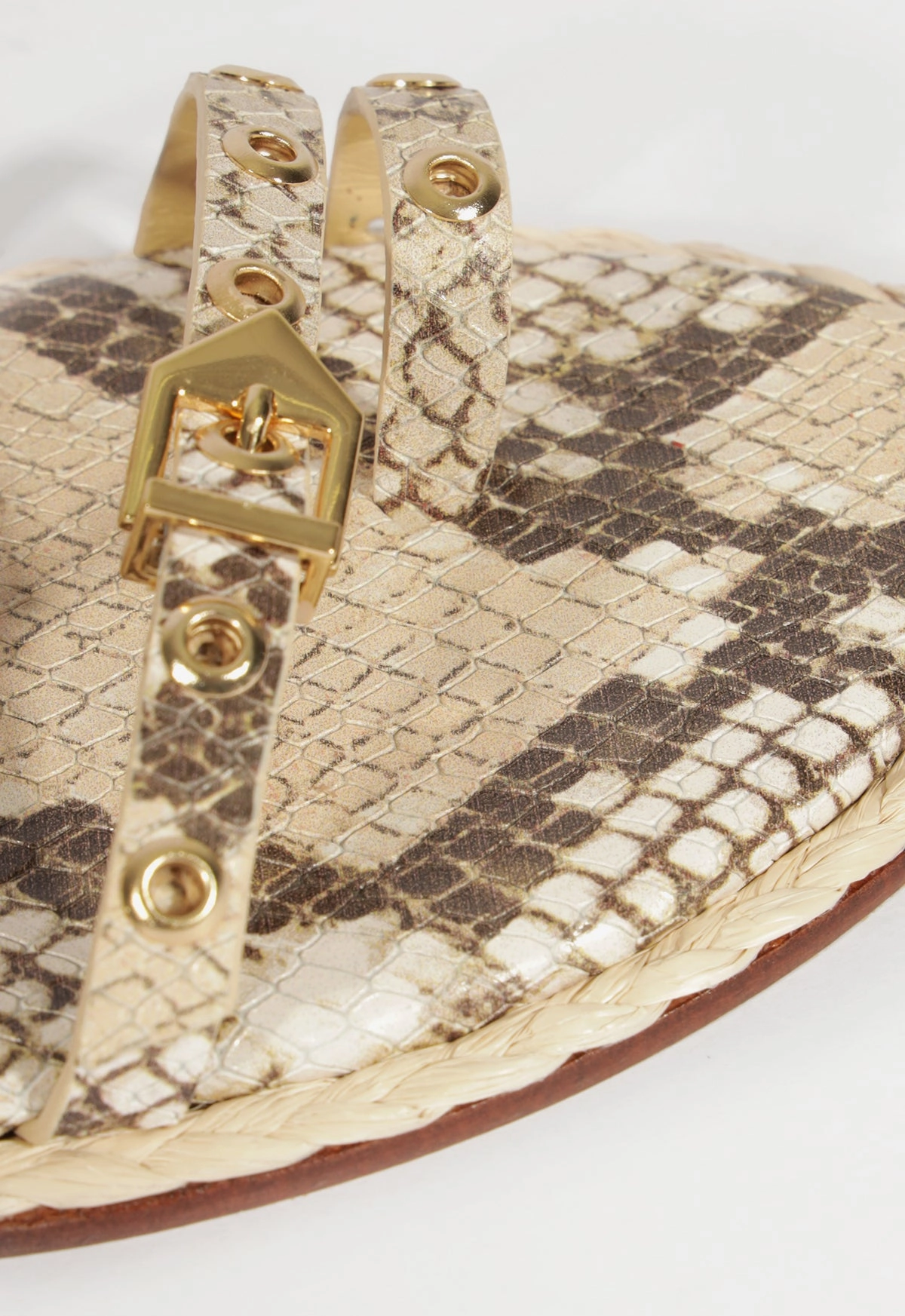 Annete Animal Print Leather Sandal