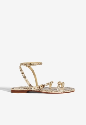 Annete Animal Print Leather Sandal