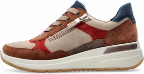 ARA Women's Garda Trainers, Nuts Sand Pumpkin Sesame Indigo, 38.5 EU Weit