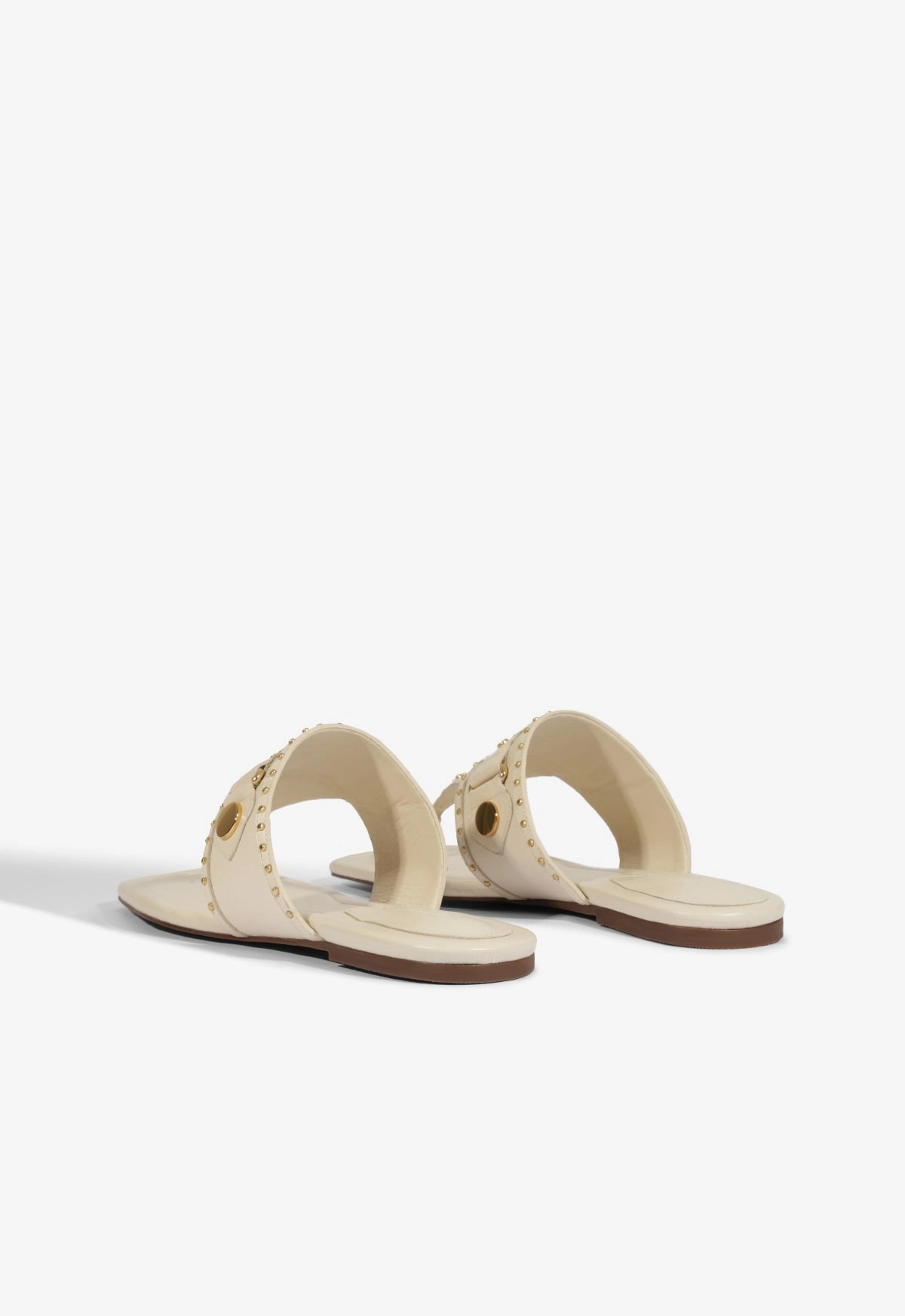 Aria White Leather Sandal