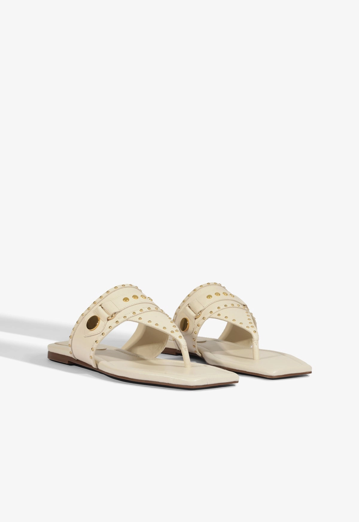 Aria White Leather Sandal