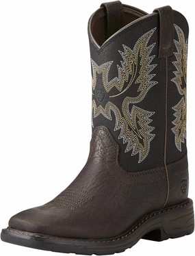 Ariat Unisex Kids' WorkHog Wide Square Toe Boot