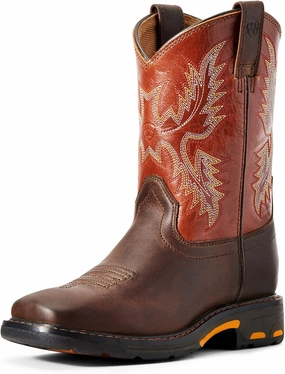 Ariat Unisex Kids' WorkHog Wide Square Toe Boot
