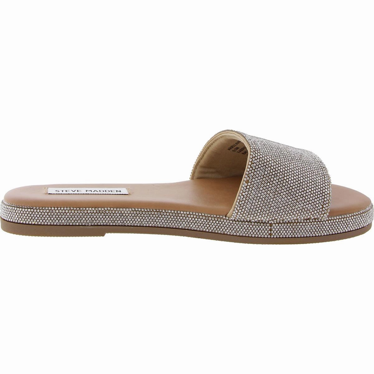 Ariella Womens Embellished Shimmer Slide Sandals