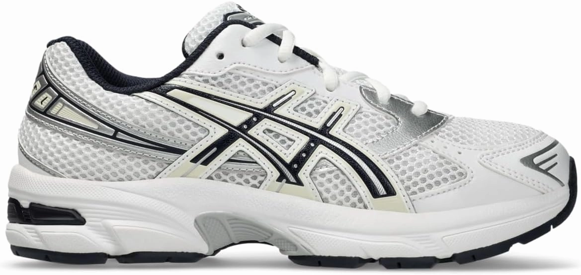 ASICS Kid's GEL-1130 Grade School Sportstyle Shoes, 4, WHITE/MIDNIGHT