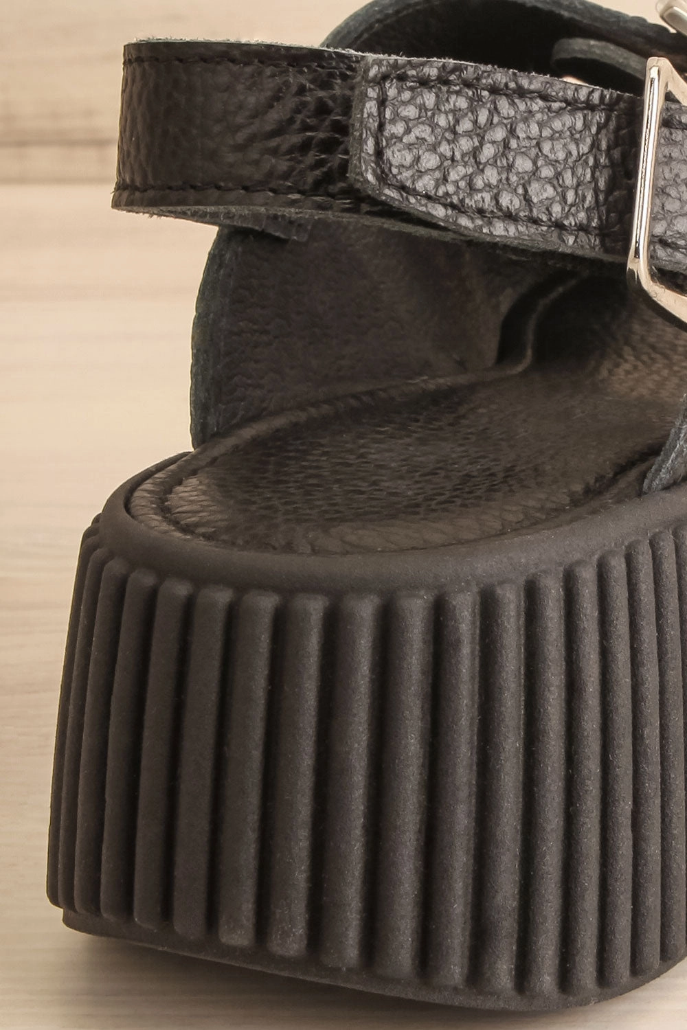 Askham Black | Platform Adjustable Sandals
