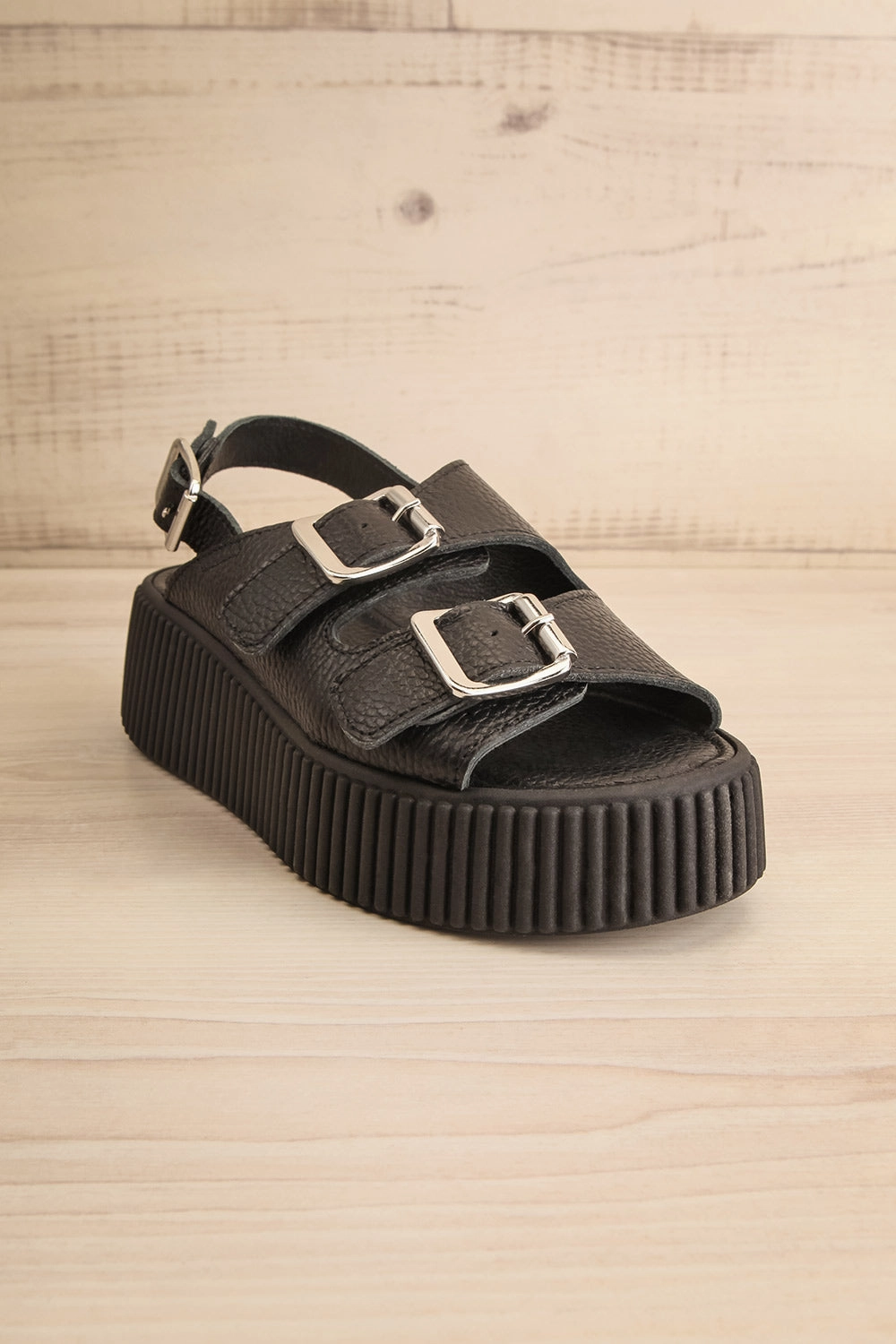 Askham Black | Platform Adjustable Sandals