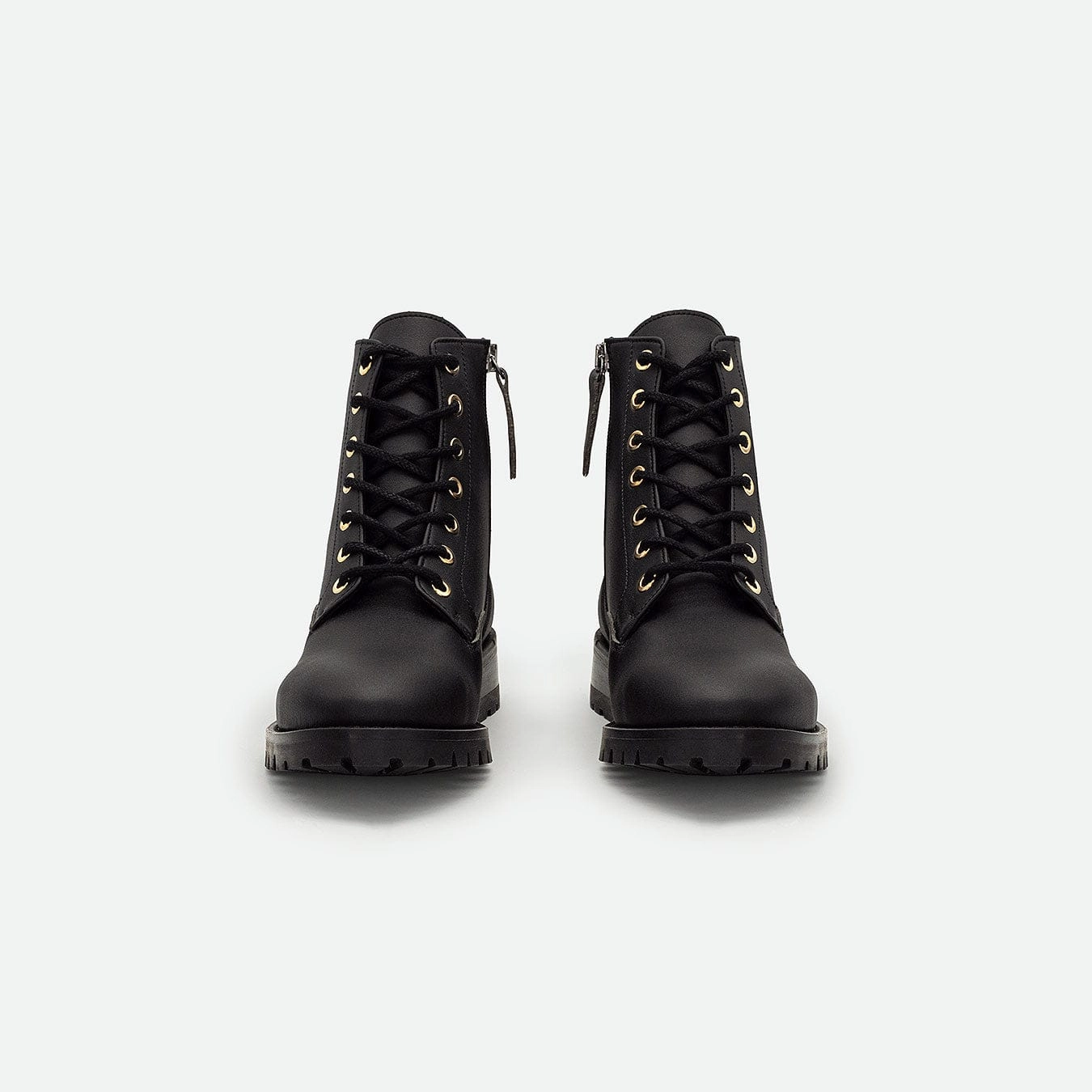 Athena Women's Cereal Leather Vegan Ankle Boots | Black