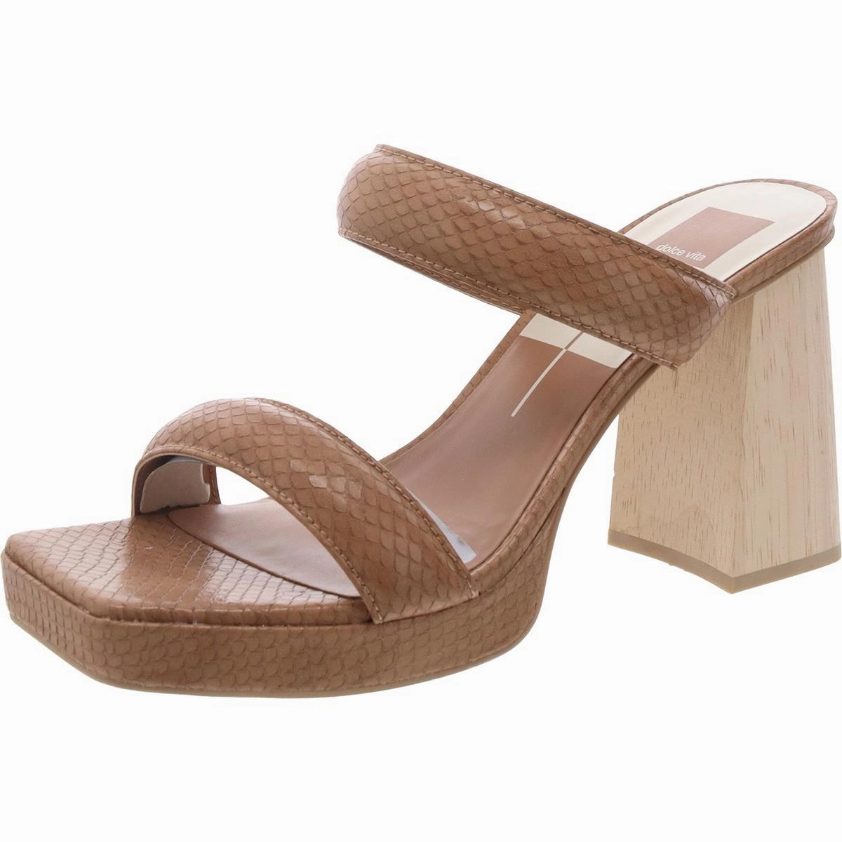 Atlas  Womens Slip On Open Toe Heels